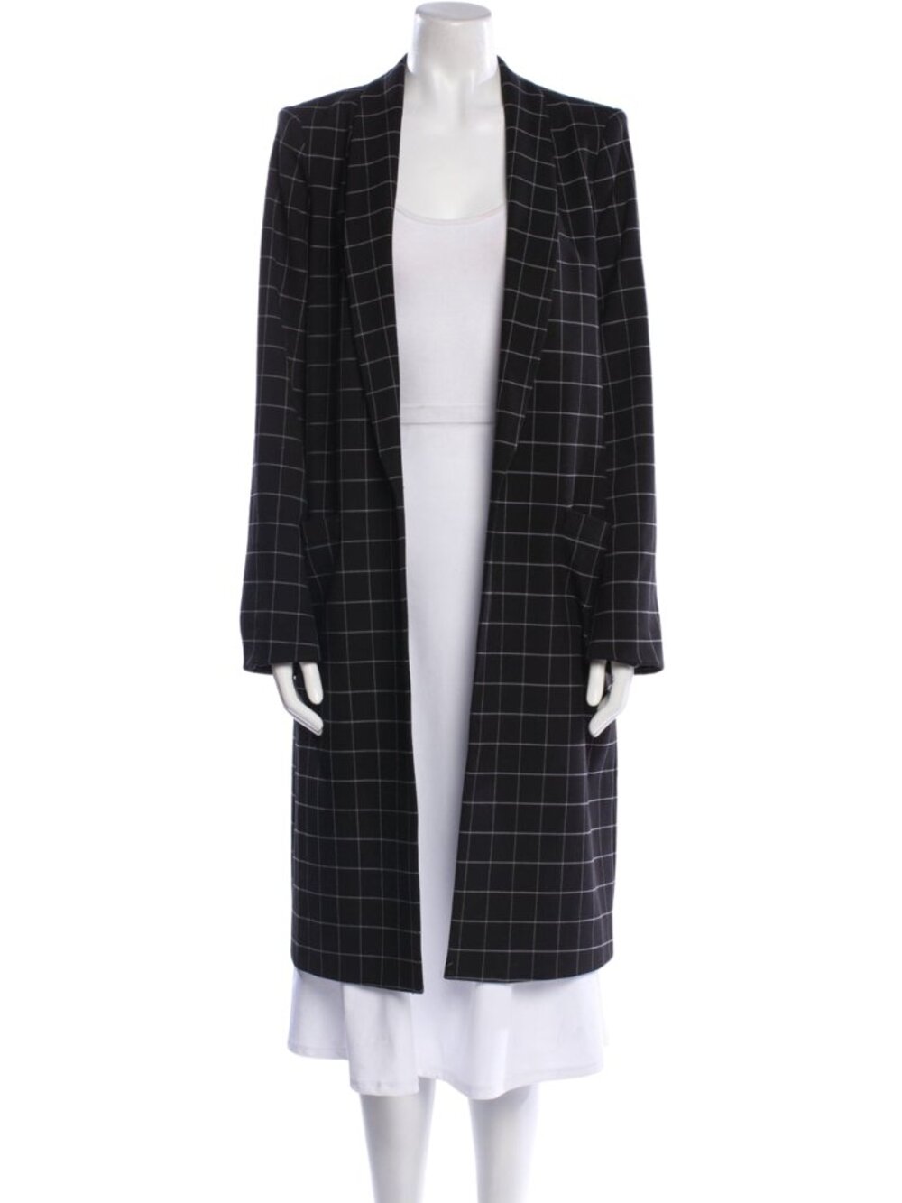 Alice + Olivia Windowpane Jacket in Black
